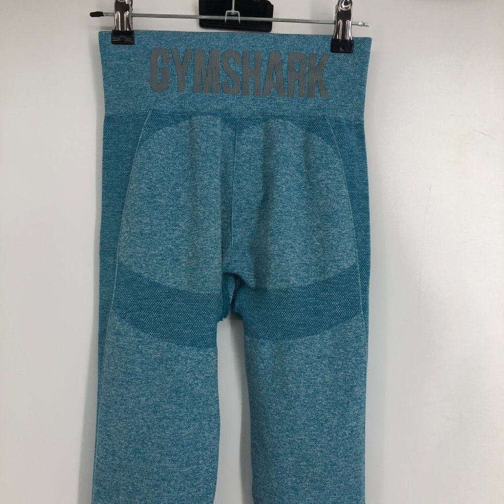 Gymshark blue  marled high waist flex workout leggings size ~S - Picture 7 of 16
